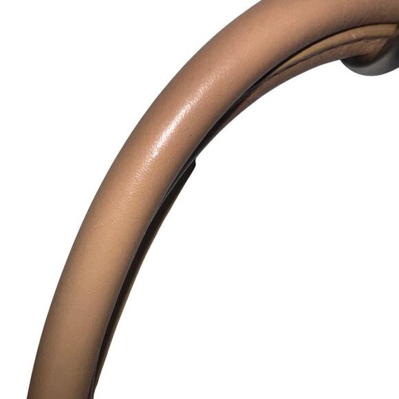 Talbots medium blue canvas contrast tan handle snap closure Y2K satchel handbag - Picture 8 of 10